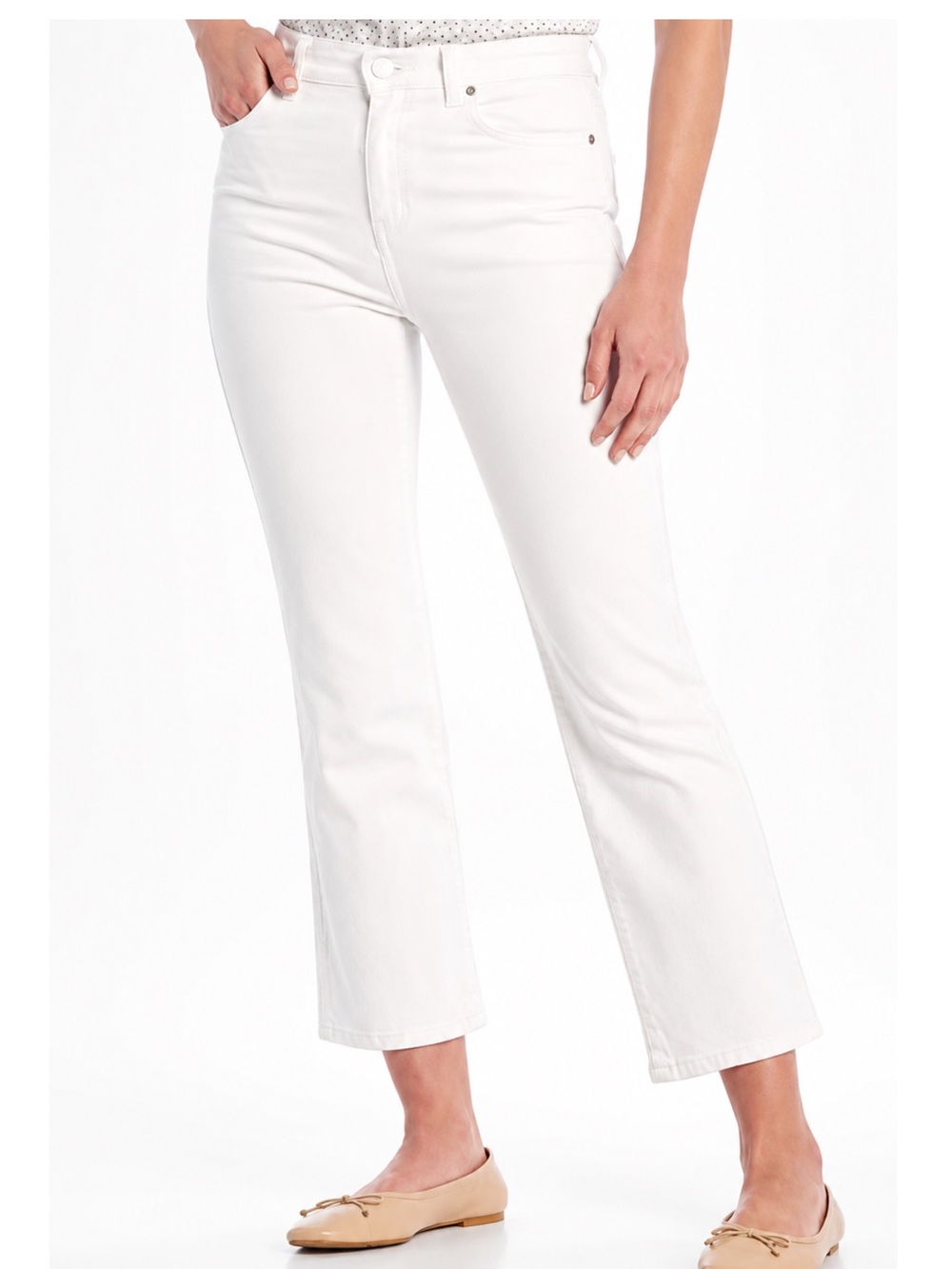 Antonio Melani Amanda White Straight Crop Jeans Women’s 29 High Rise Stretch
